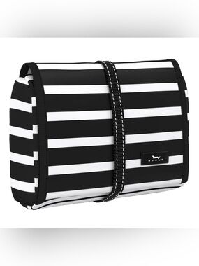 SCOUT Beauty Burrito Hanging Toiletry Bag Black and White